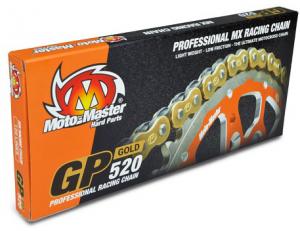 Moto Master GP cross ketting 520 x 118 Links Goud + Clip