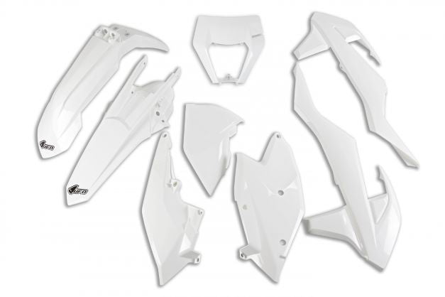 UFO Plastic kit 6-parts White 047 KTM EXC/EXC-F 125-450 17-19