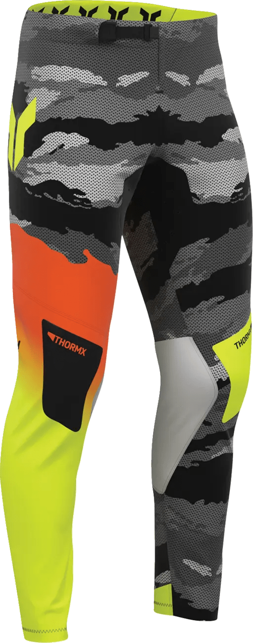 THOR Sportmode Recon LE crossbroek – Zwart/Grijs/Oranje/Acidgeel
