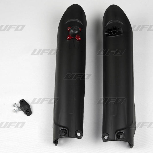 Dispositivo de arranque UFO con protectores de deslizadores de horquilla KTM125-525 SX/SXF 15 - Negro 001