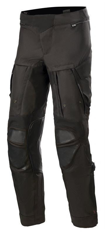 Alpinestars Halo Drystar pants, black motorcycle pants with knee protection and cargo pockets