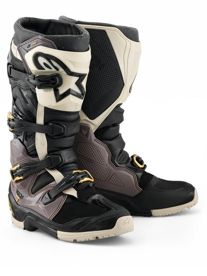 Alpinestars Tech 7 Enduro Drystar Laarzen Zwart Grijs Goud