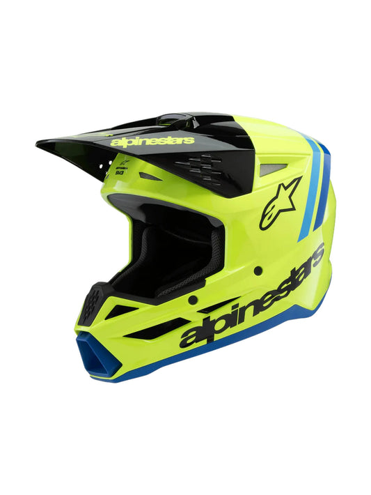 Alpinestars Helmet SM3 Youth Radium Yellow Fluo/Black/Blue
