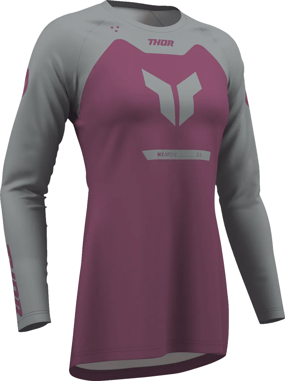 THOR Dames Ridemode Menace crossshirt – Grijs/Paars