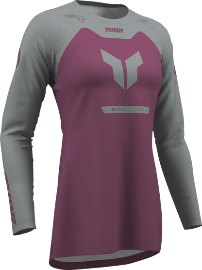 THOR Dames Ridemode Menace crossshirt – Grijs/Paars
