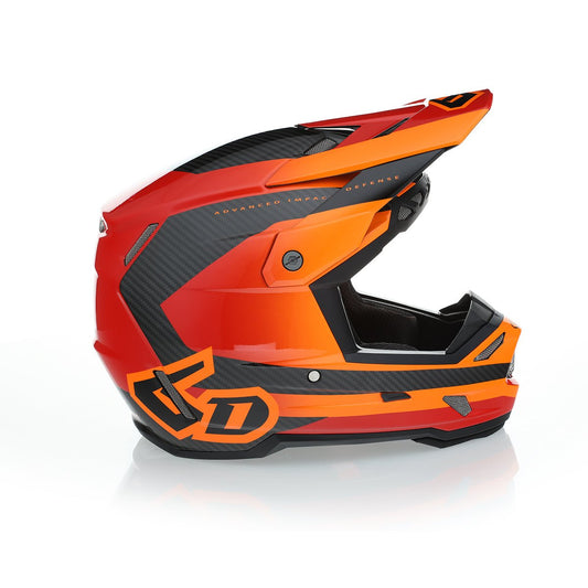 6D ATR-3 Pure Gloss Orange FIM Crosshelm