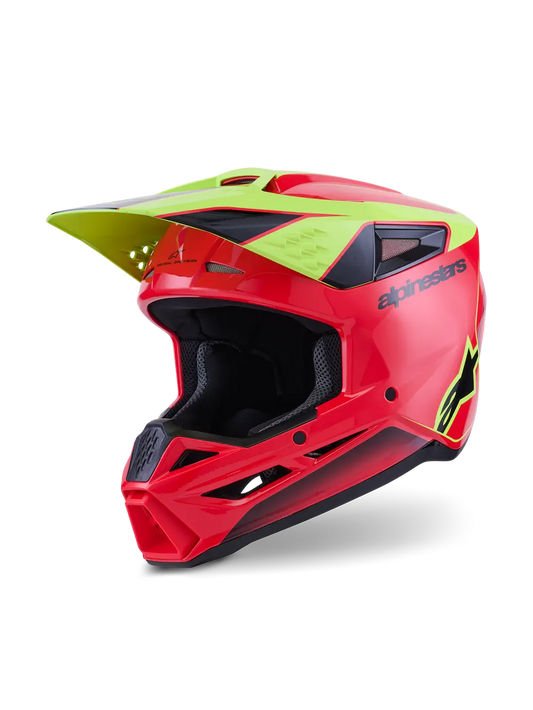 Alpinestars SM3 Fray Helmet – Red/Yellow/Black