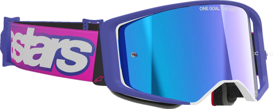 Alpinestars Supertech Vista Goggle – Purple/Pink / Mirror Blue