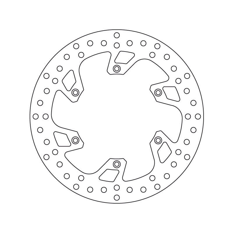 Technische illustratie: Brembo Serie Oro brakedisc – 68B407B8; uitvoering volgens artikelgegevens
