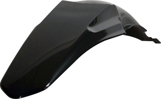 POLISPORT achterspatbord van polypropyleen, zwart glanzend — voor o.a. YAMAHA YZ 125 (2002–2014)