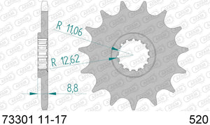 AFAM-Kettenrad 15 Zähne KTM / Husqvarna