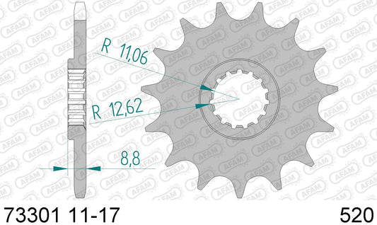 AFAM voortandwiel 15 tands KTM / Husqvarna