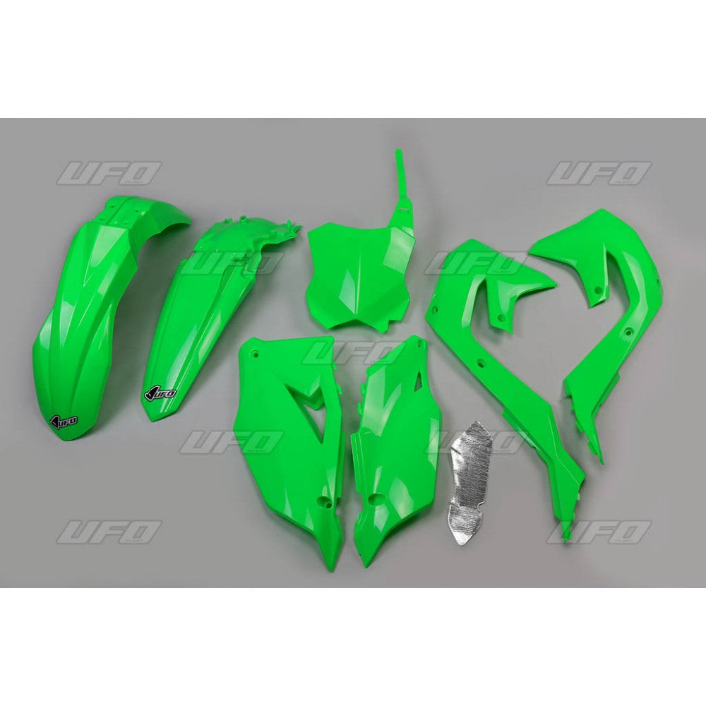 UFO Plastic kit Green Fluo KX250F 21-24 KX450F 19-23