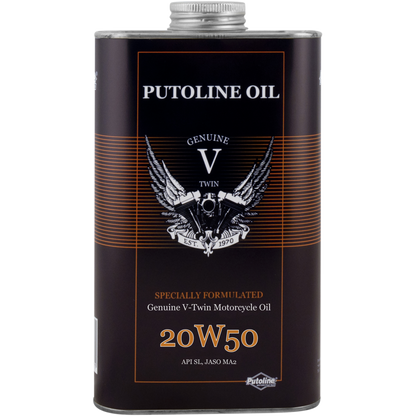Putoline GENUINE V-TWIN 20W-50 1L FULLY SYNTHETIC, API SN, JASO MA2