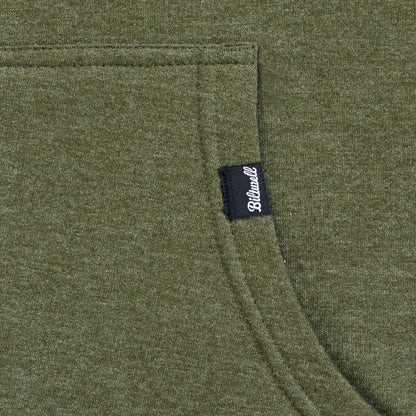 BILTWELL Stencil Zip herenvest met capuchon, olijfgroen, maat S