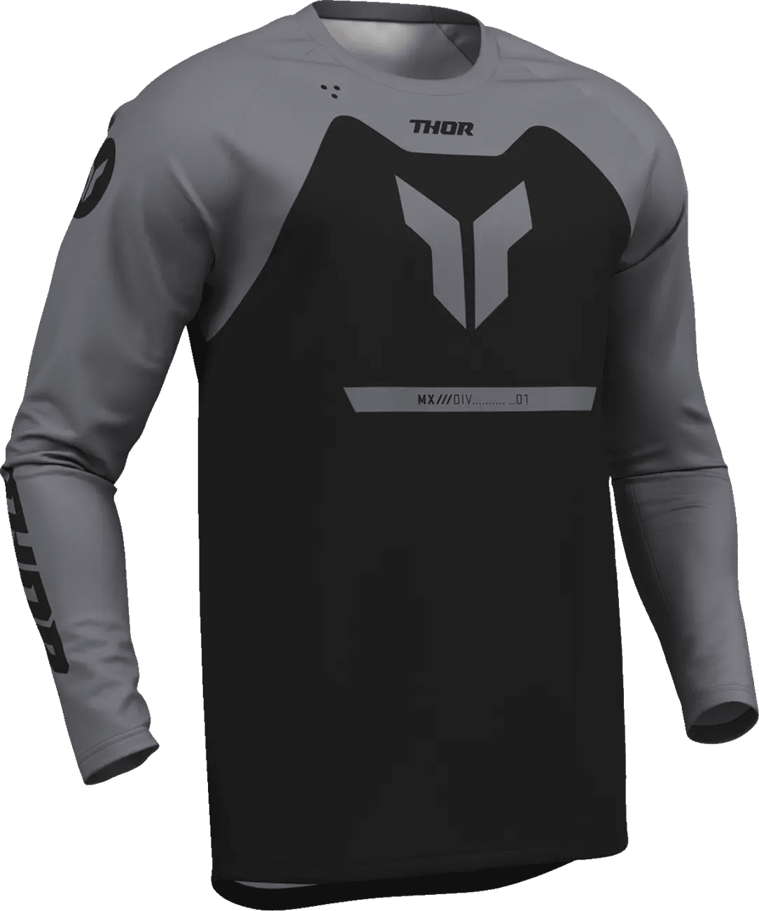 THOR Ridemode Menace crossshirt – Zwart/Grijs