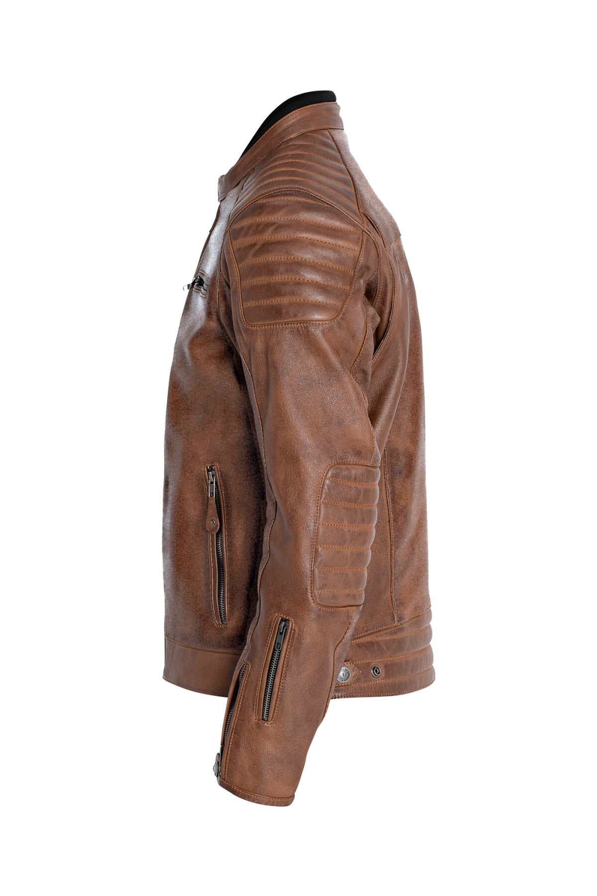 JOHN DOE Dexter leren herenjas bruin 3XL