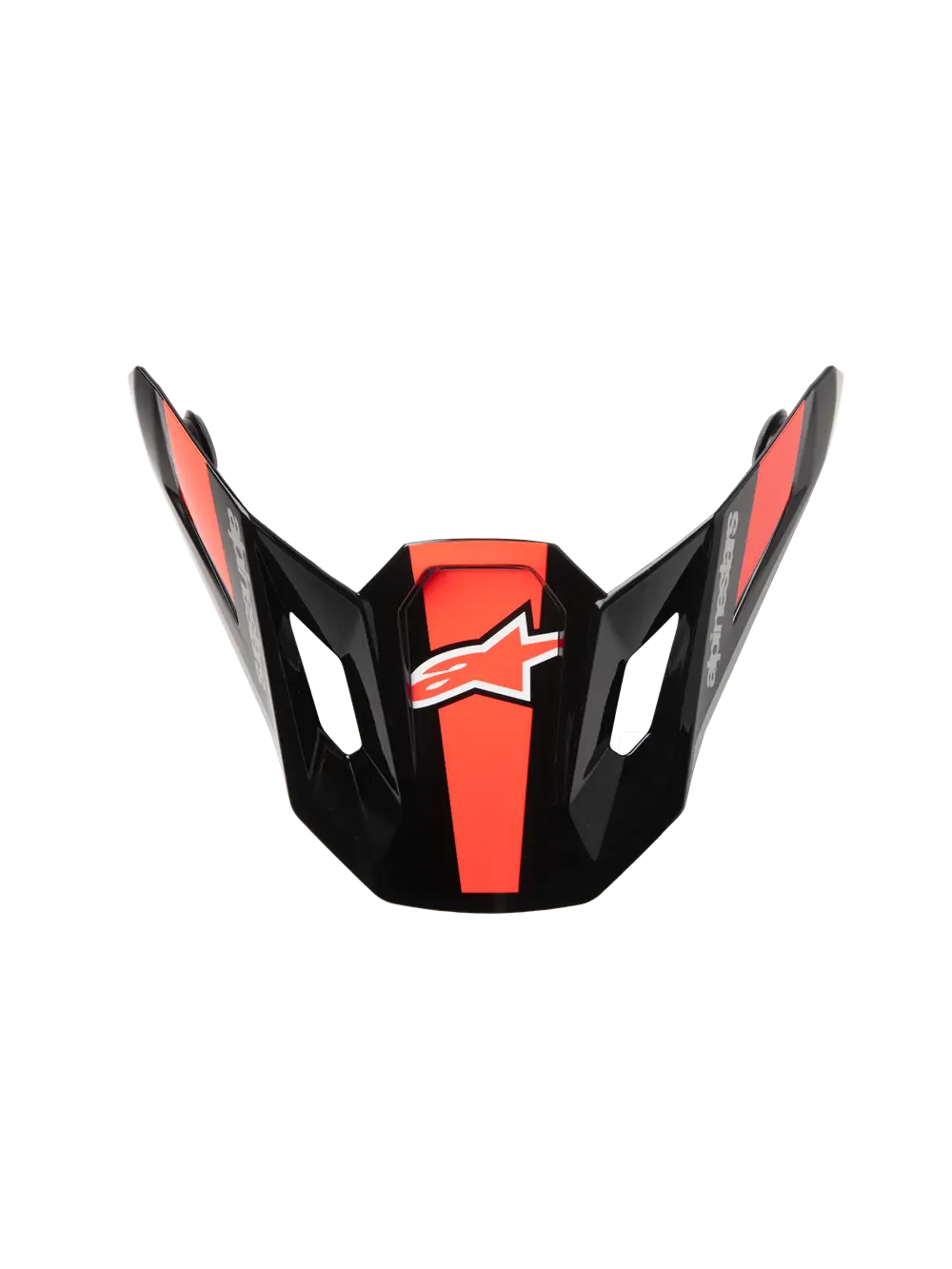 Alpinestars S-M7 Rise helmklep – Zwart Zilver Rood fluo glanzend