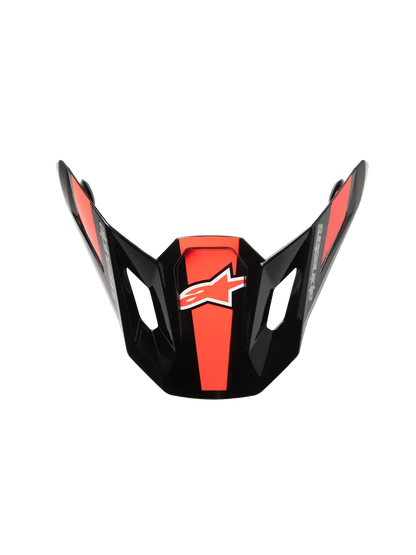 Alpinestars S-M7 Rise helmklep – Zwart Zilver Rood fluo glanzend