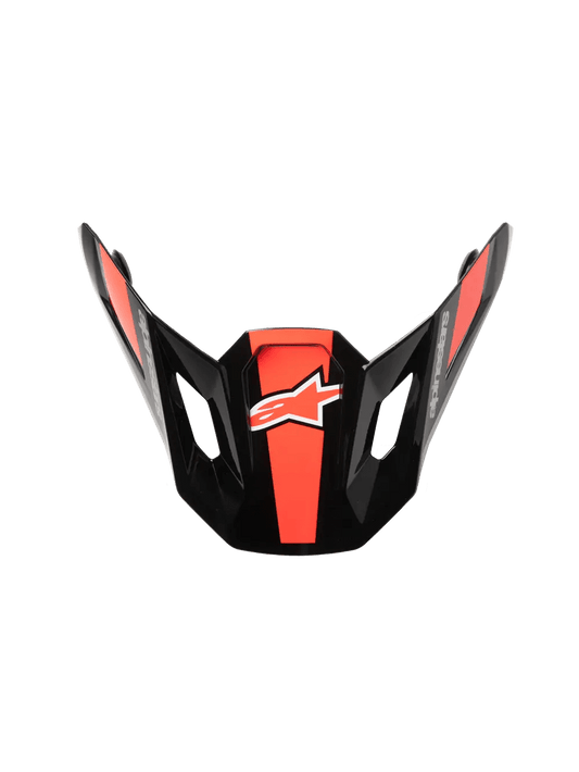 Alpinestars S-M7 Rise helmklep – Zwart Zilver Rood fluo glanzend