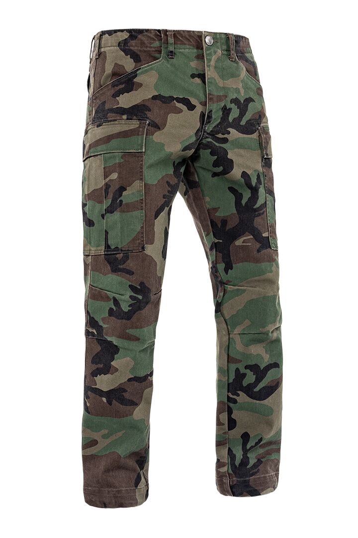 JOHN DOE Regular Cargo Mono cargobroek voor heren, camouflagegroen, maat 33/34 - MxProStoreParts