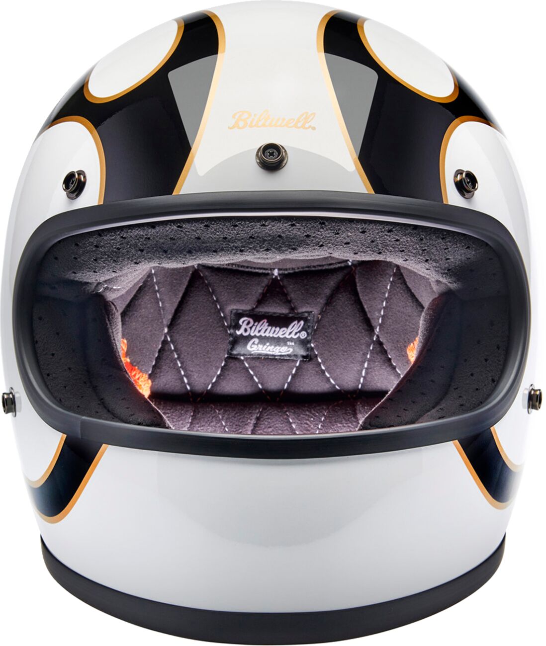HELMET GRINGO GLOSS WHITE/BLAC HELMET GRINGO W/B FLAM SM - MxProStoreParts