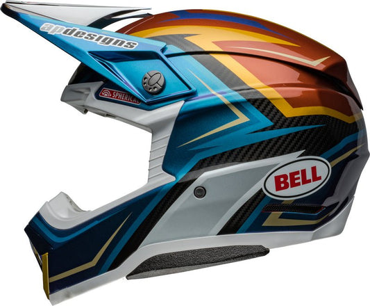 BELL Moto-10 Spherical Helm Tomac Replica 24 Glans Wit/Goud XL - MxProStoreParts