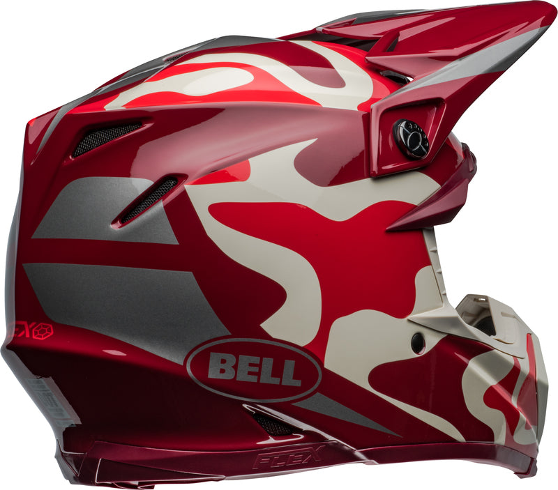 BELL Moto-9S Flex helm - Ferrandis Méchant Gloss Red/Silver