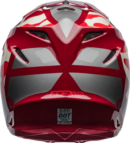 BELL Moto-9S Flex helm - Ferrandis Méchant Gloss Red/Silver
