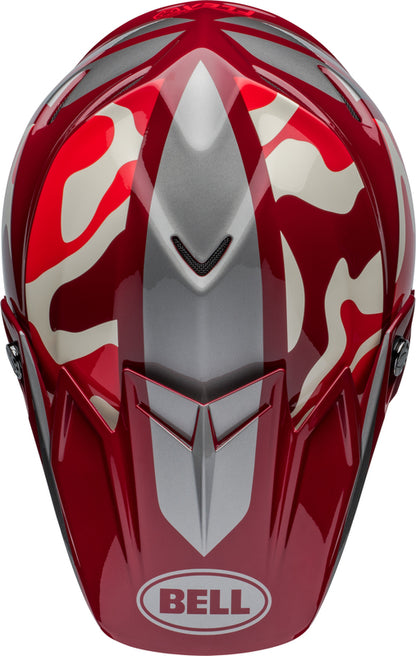 BELL Moto-9S Flex helm - Ferrandis Méchant Gloss Red/Silver