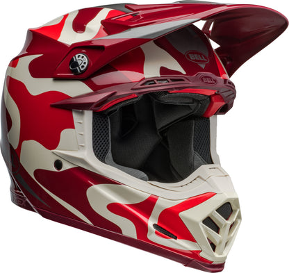 BELL Moto-9S Flex helm - Ferrandis Méchant Gloss Red/Silver