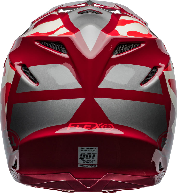 BELL Moto-9S Flex helm - Ferrandis Méchant Gloss Red/Silver