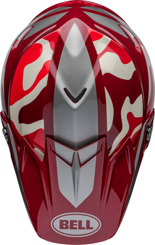 BELL Moto-9S Flex helm - Ferrandis Méchant Gloss Red/Silver