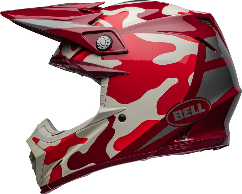 BELL Moto-9S Flex helm - Ferrandis Méchant Gloss Red/Silver