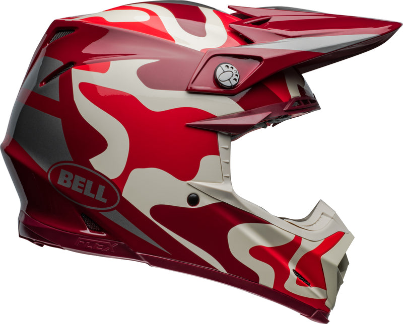 BELL Moto-9S Flex helm - Ferrandis Méchant Gloss Red/Silver