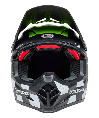 BELL Moto-9S Flex Helm - Fasthouse Smoke Bomb Matte Gloss Black/HiViz Yellow
