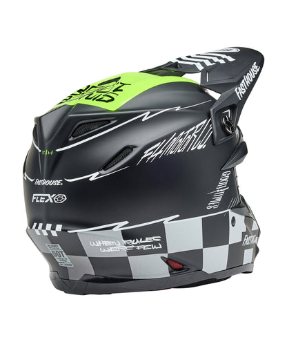BELL Moto-9S Flex Helm - Fasthouse Smoke Bomb Matte Gloss Black/HiViz Yellow