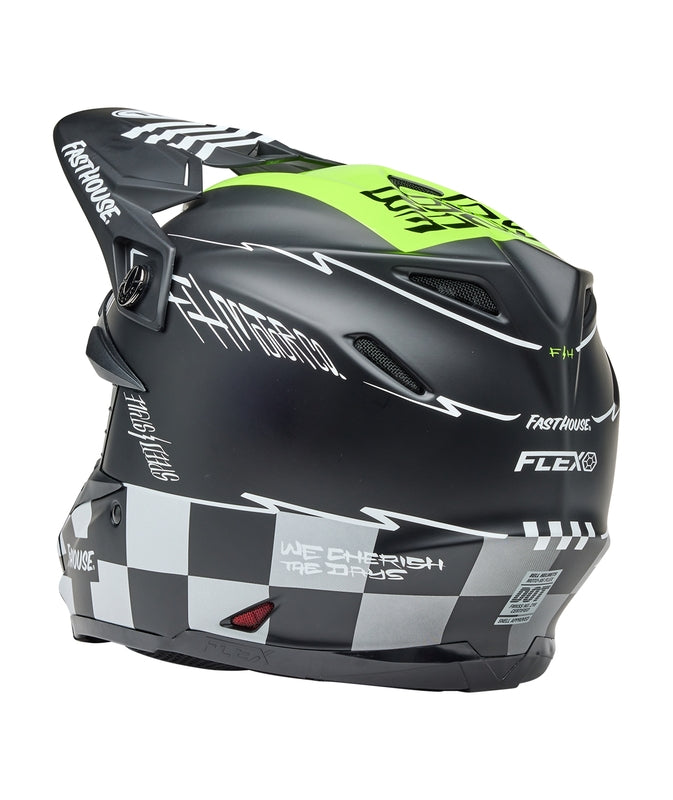 BELL Moto-9S Flex Helm - Fasthouse Smoke Bomb Matte Gloss Black/HiViz Yellow