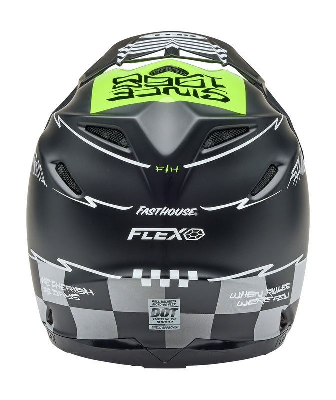 BELL Moto-9S Flex Helm - Fasthouse Smoke Bomb Matte Gloss Black/HiViz Yellow