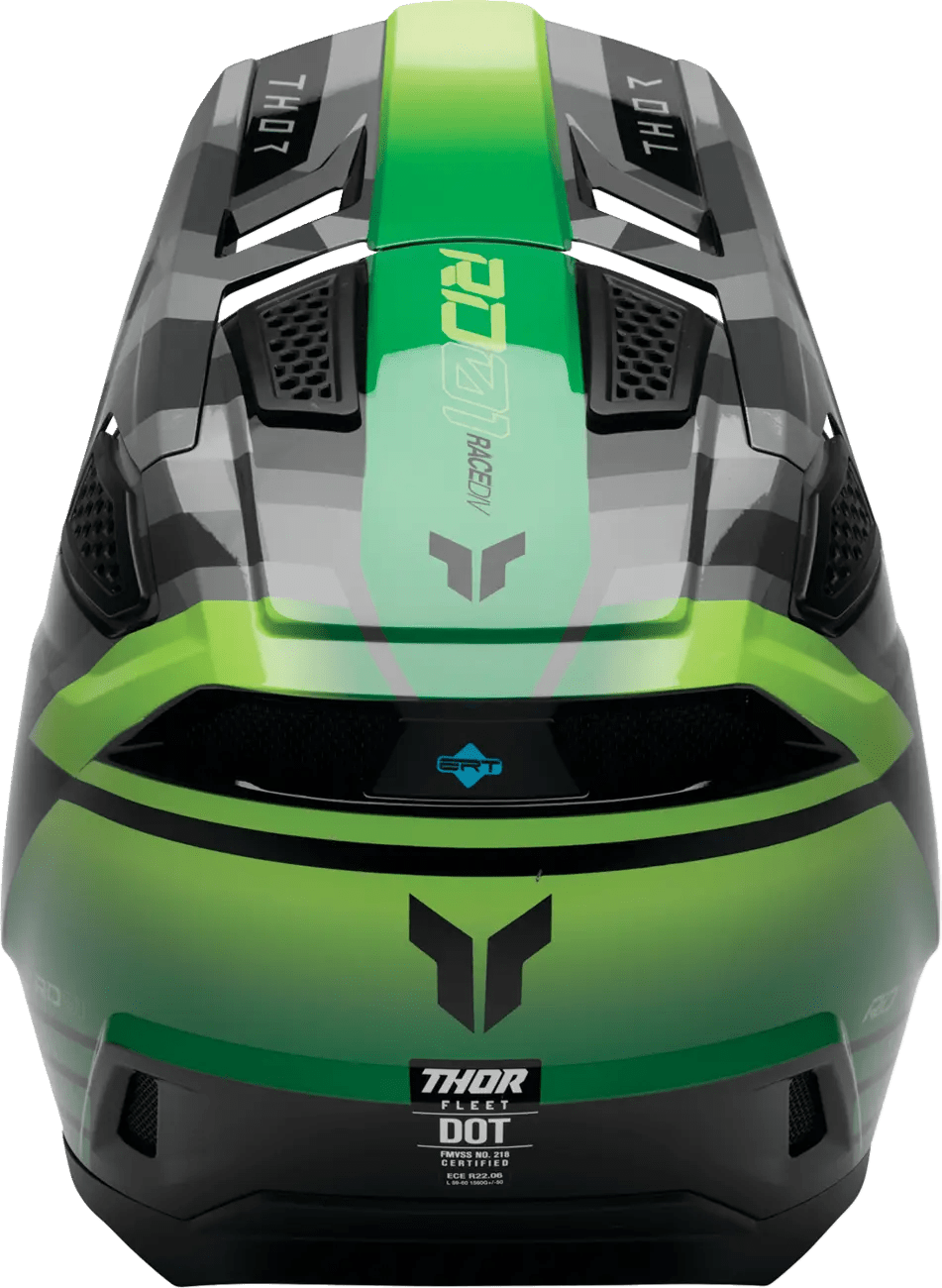 THOR Camber Full Face Helm Schwarz/Grün XL mit ERT - MxProStoreParts