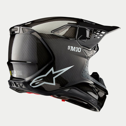 Alpinestars Supertech M10 Solid Helm Glanzend Carbon ECE - MxProStoreParts