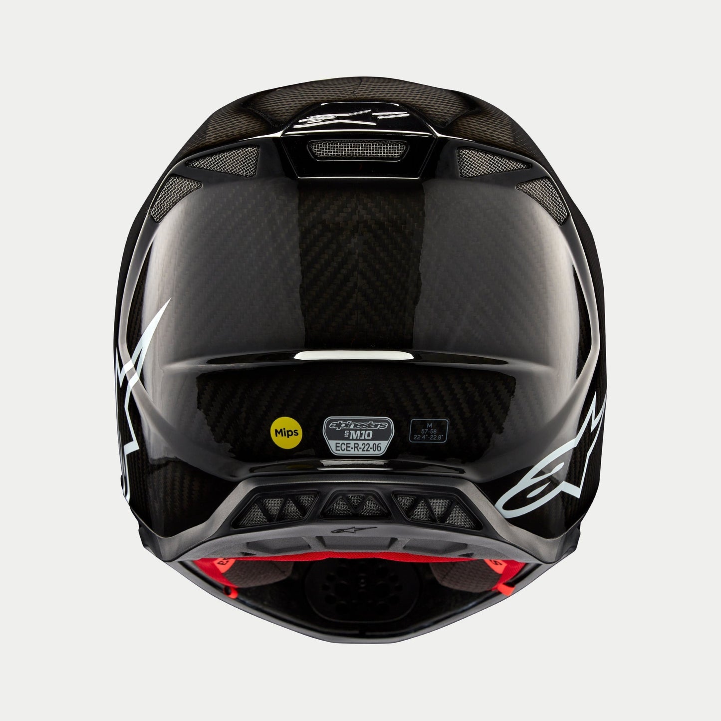 Alpinestars Supertech M10 Solid Helm Glanzend Carbon ECE - MxProStoreParts