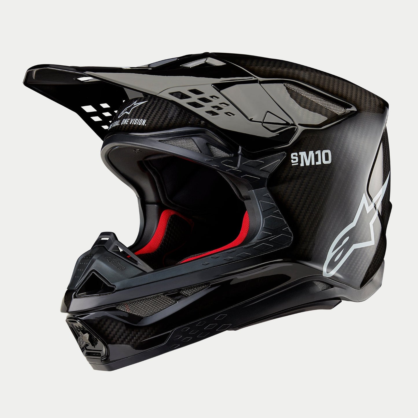 Alpinestars Supertech M10 Solid Helm Glanzend Carbon ECE - MxProStoreParts