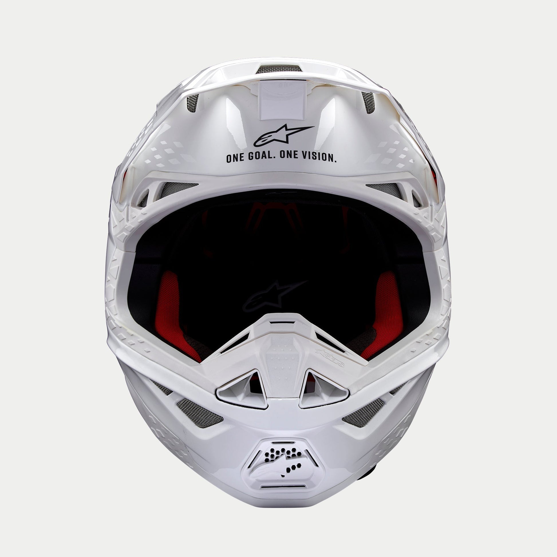 Alpinestars Supertech M10 Solid Helm ECE 22.06 Wit Glanzend - MxProStoreParts