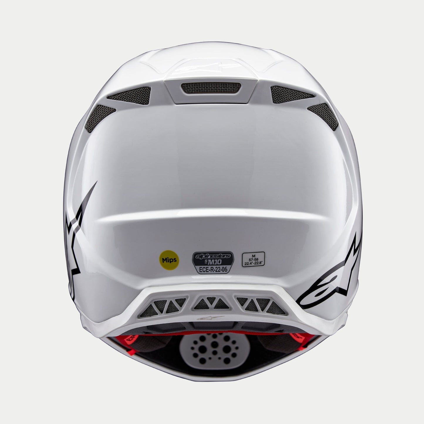 Alpinestars Supertech M10 Solid Helm ECE 22.06 Wit Glanzend - MxProStoreParts