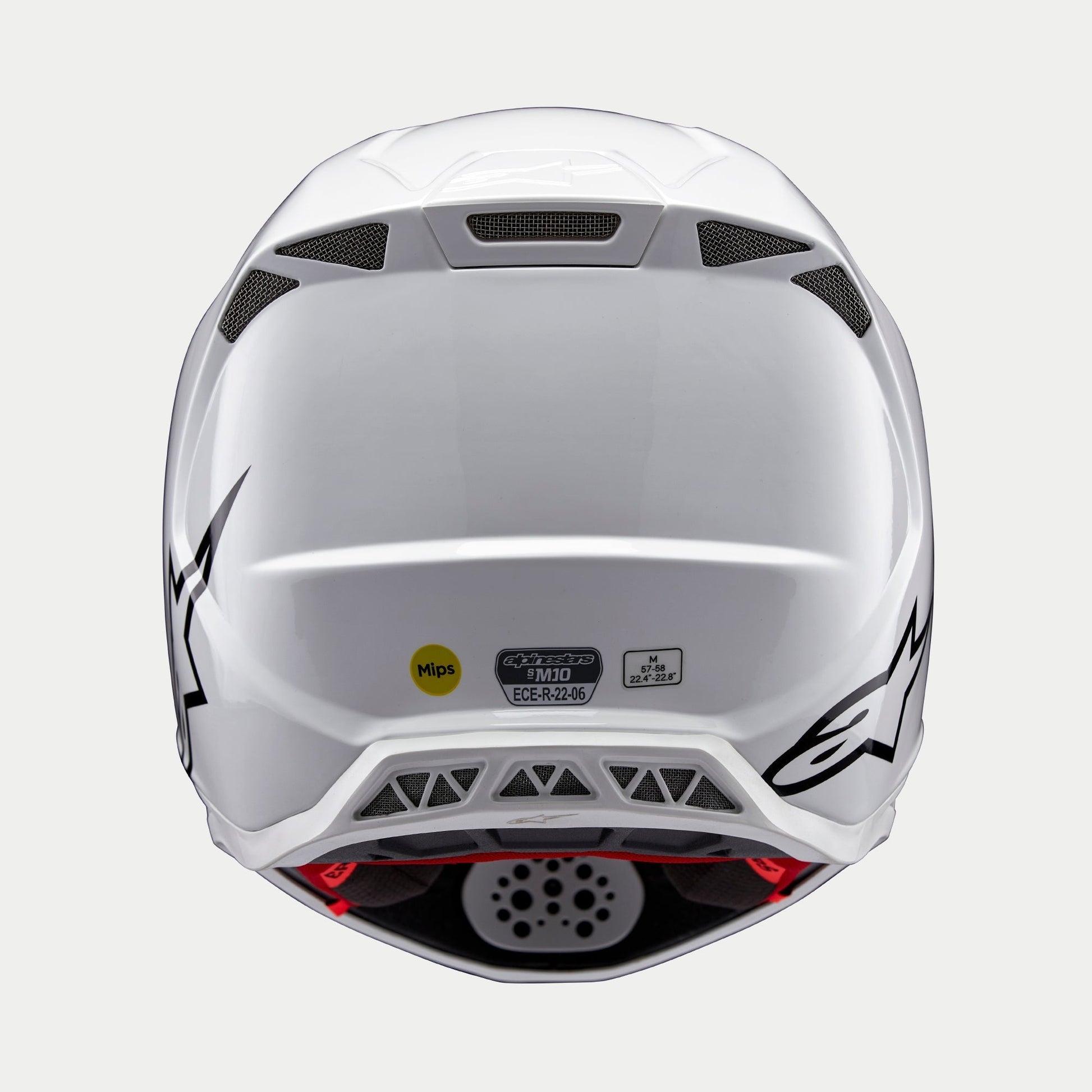 Alpinestars Supertech M10 Solid Helm ECE 22.06 Wit Glanzend - MxProStoreParts