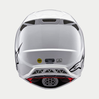 Alpinestars Supertech M10 Solid Helm ECE 22.06 Wit Glanzend - MxProStoreParts