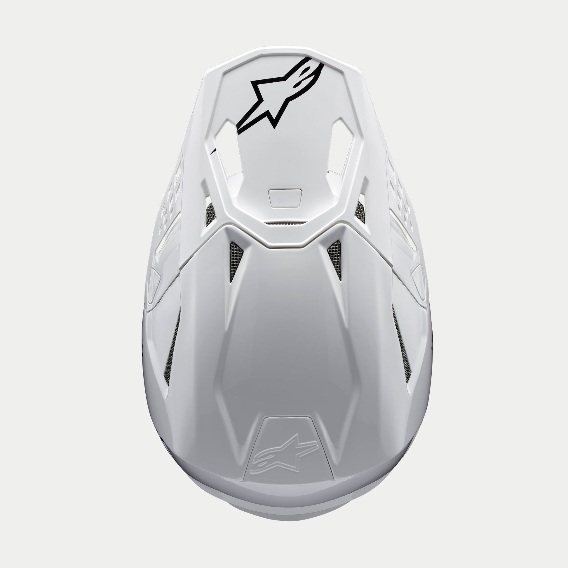 Alpinestars Supertech M10 Solid Helm ECE 22.06 Wit Glanzend - MxProStoreParts