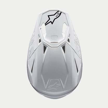 Alpinestars Supertech M10 Solid Helm ECE 22.06 Wit Glanzend - MxProStoreParts