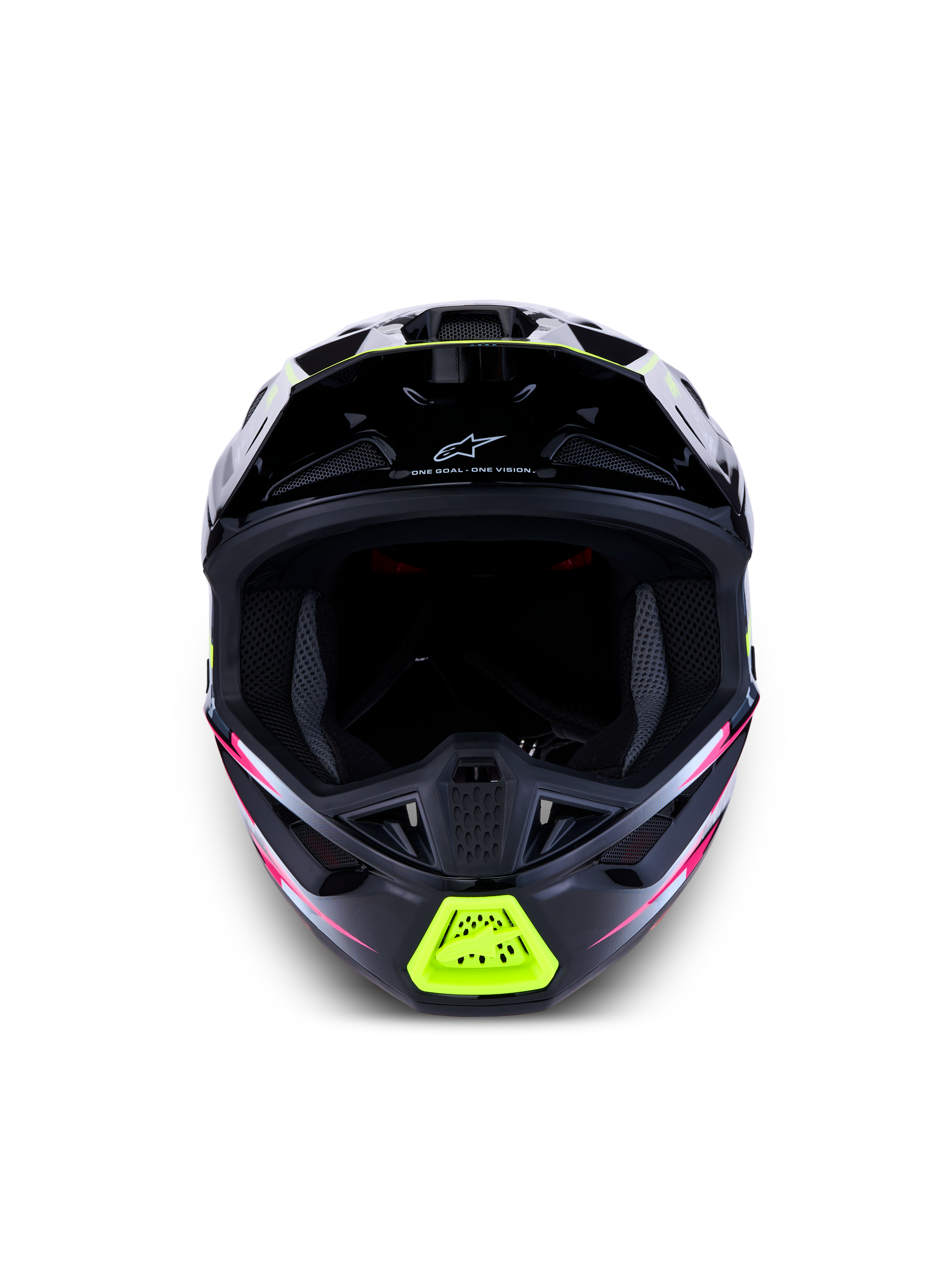 Alpinestars S-M7 Blaster Helm ECE 22.06 Zwart Grijs Wit Geel Fluo Glossy